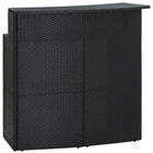 Garden Bar Table 120x55x110 cm Poly Rattan Black