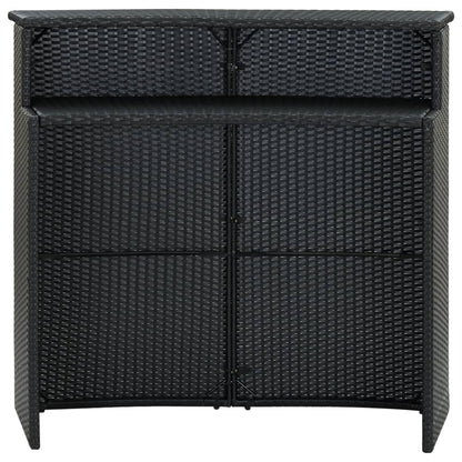 Tuinbartafel 120X55X110 Cm Poly Rattan Zwart