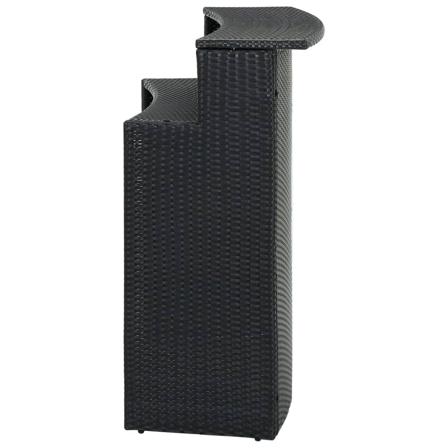 Tuinbartafel 120X55X110 Cm Poly Rattan Zwart