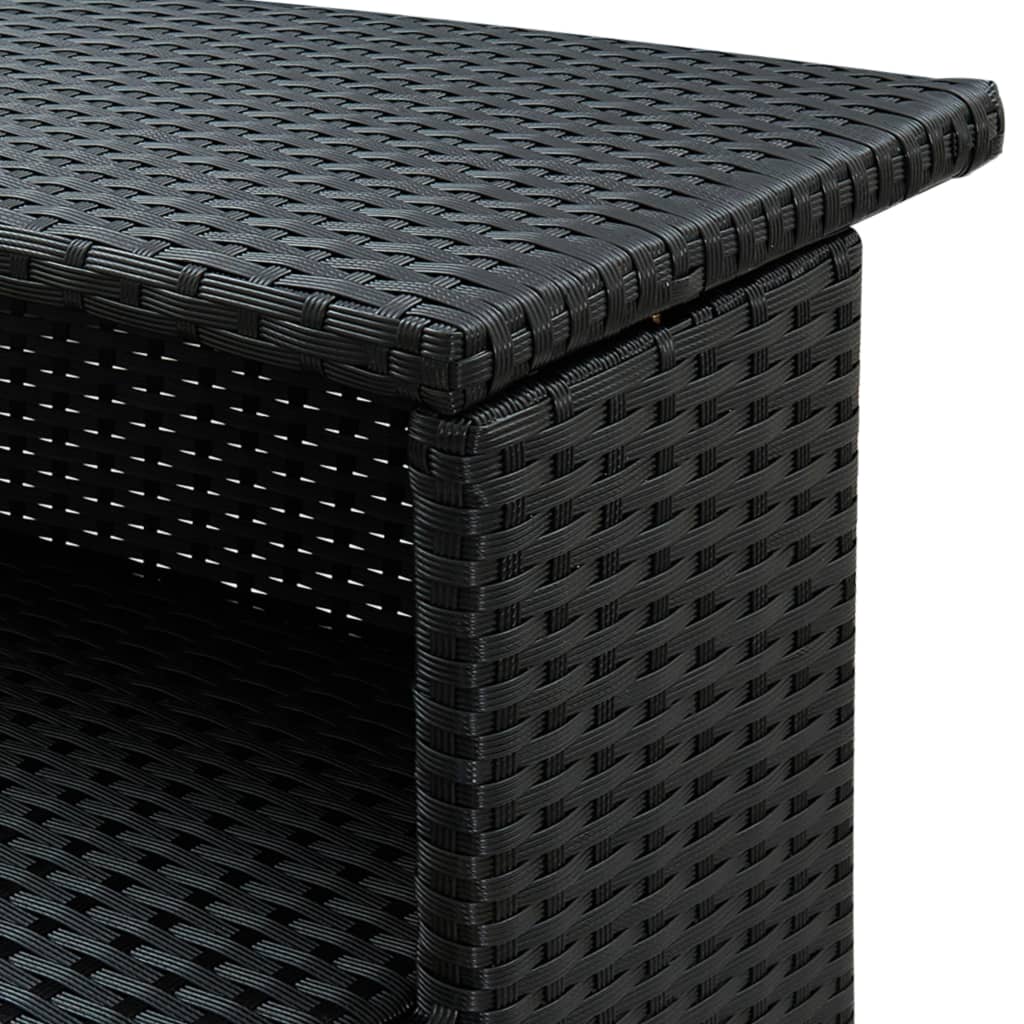 Tuinbartafel 120X55X110 Cm Poly Rattan Zwart
