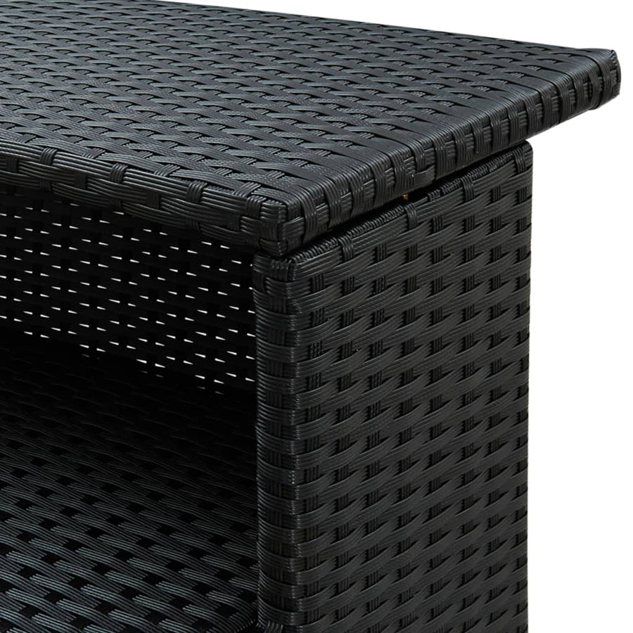 Tuinbartafel 120X55X110 Cm Poly Rattan Zwart