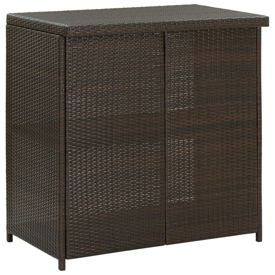 3-Delige Barset Poly Rattan Bruin