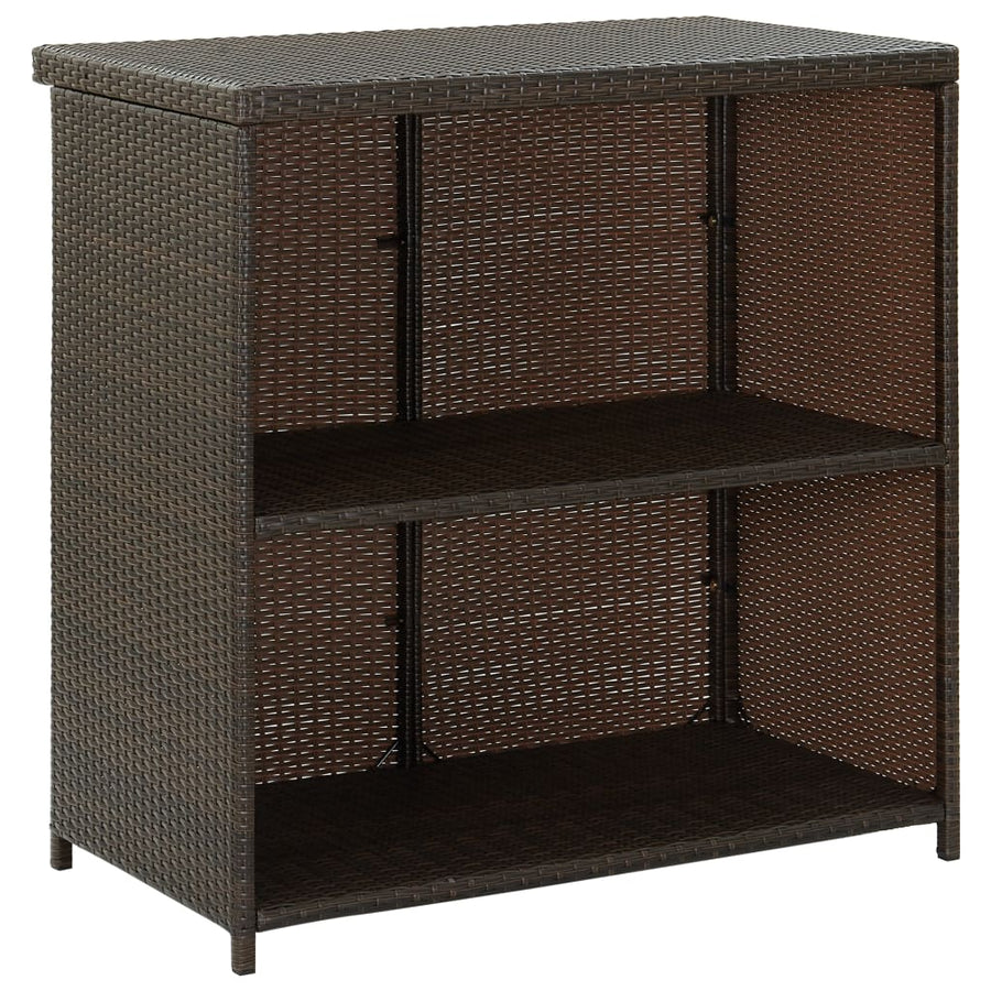-Delige Barset Poly Rattan Bruin