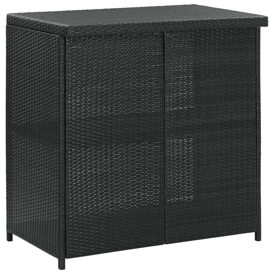 -Delige Barset Poly Rattan Zwart