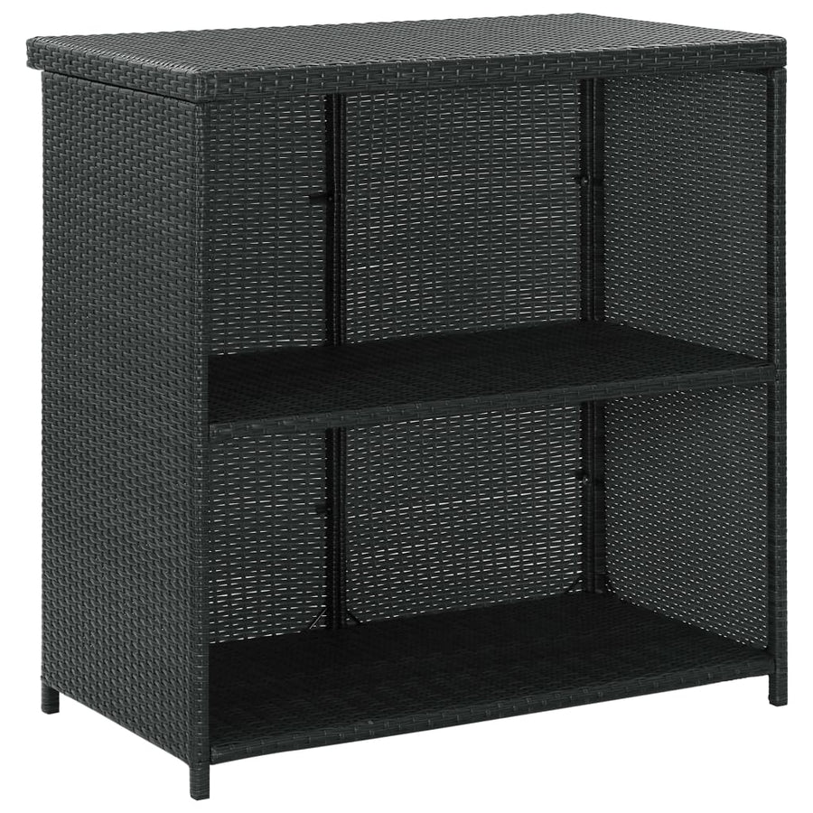 -Delige Barset Poly Rattan Zwart