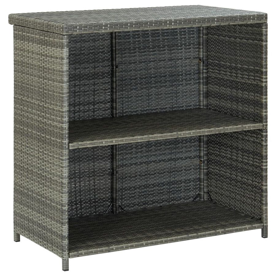 -Delige Barset Poly Rattan Grijs
