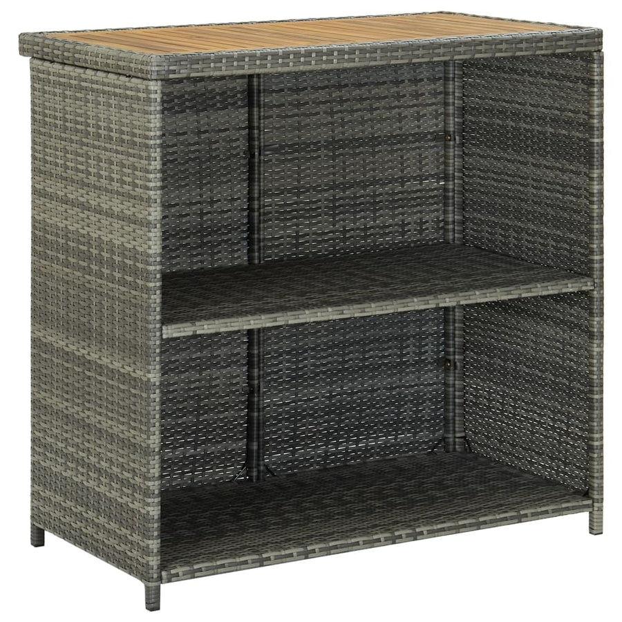 -Delige Barset Poly Rattan Grijs en bruin