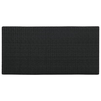 Bartafel Met Opbergrek 20X60X0 Cm Poly Rattan Zwart