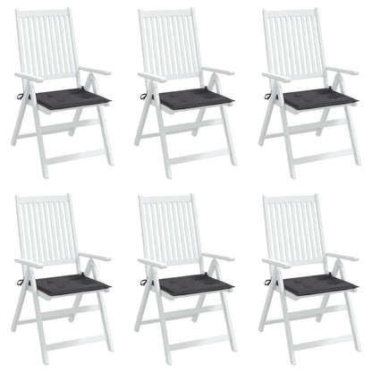 Tuinstoelkussens 6 st 40x40x3 cm oxford stof antracietkleurig 6 40 x 40 x 3 cm Antraciet