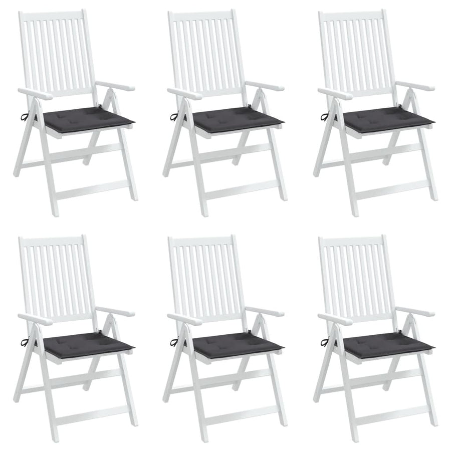 Tuinstoelkussens 6 st 40x40x3 cm oxford stof antracietkleurig 6 40 x 40 x 3 cm Antraciet