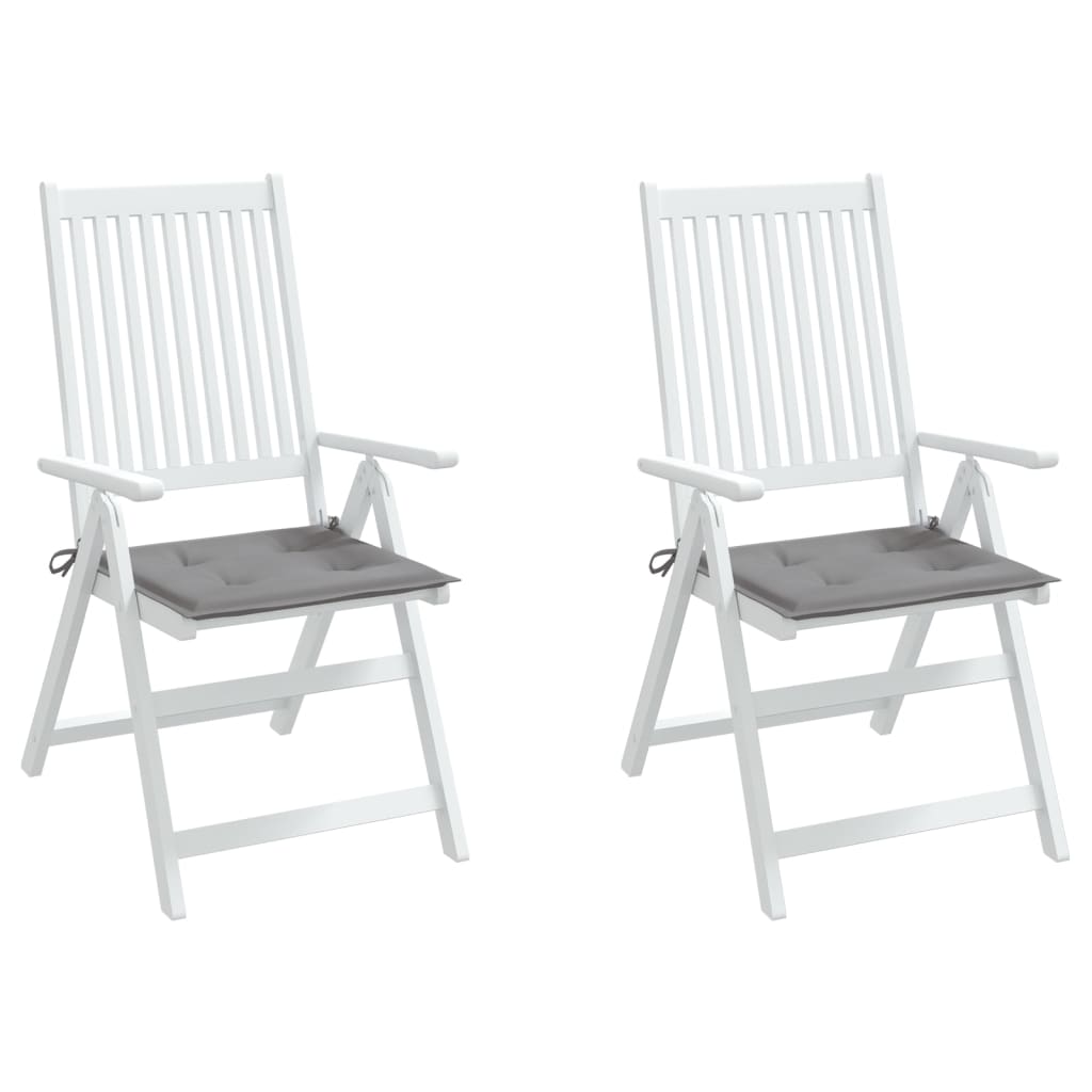 Tuinstoelkussens 2 st 40x40x3 cm oxford stof grijs 2 40 x 40 x 3 cm Grijs
