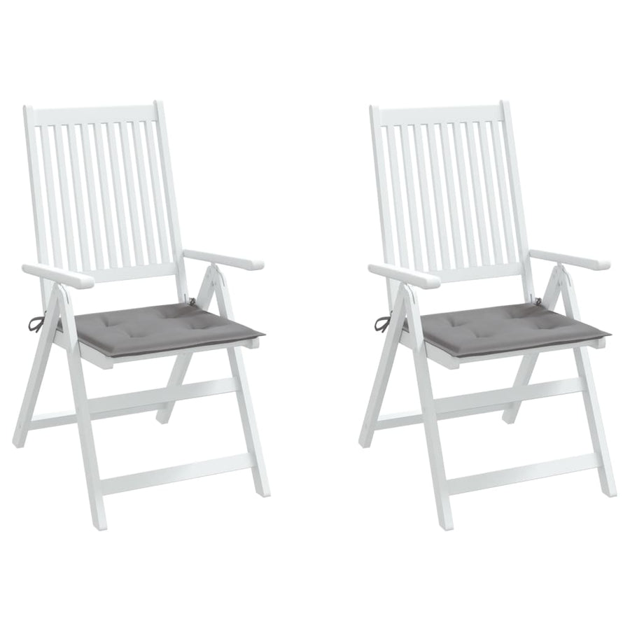 Tuinstoelkussens 2 st 40x40x3 cm oxford stof grijs 2 40 x 40 x 3 cm Grijs