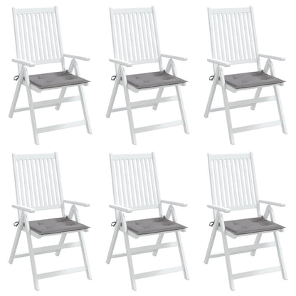 Tuinstoelkussens 6 st 40x40x3 cm oxford stof grijs 6 40 x 40 x 3 cm Grijs