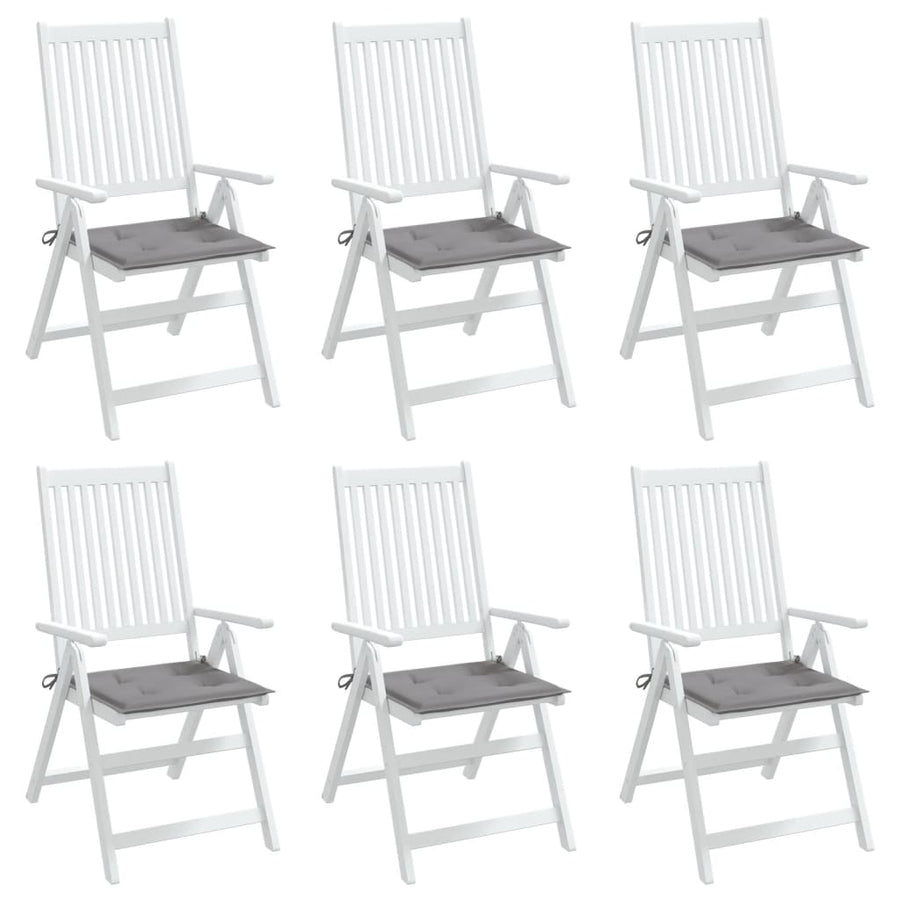 Tuinstoelkussens 6 st 40x40x3 cm oxford stof grijs 6 40 x 40 x 3 cm Grijs