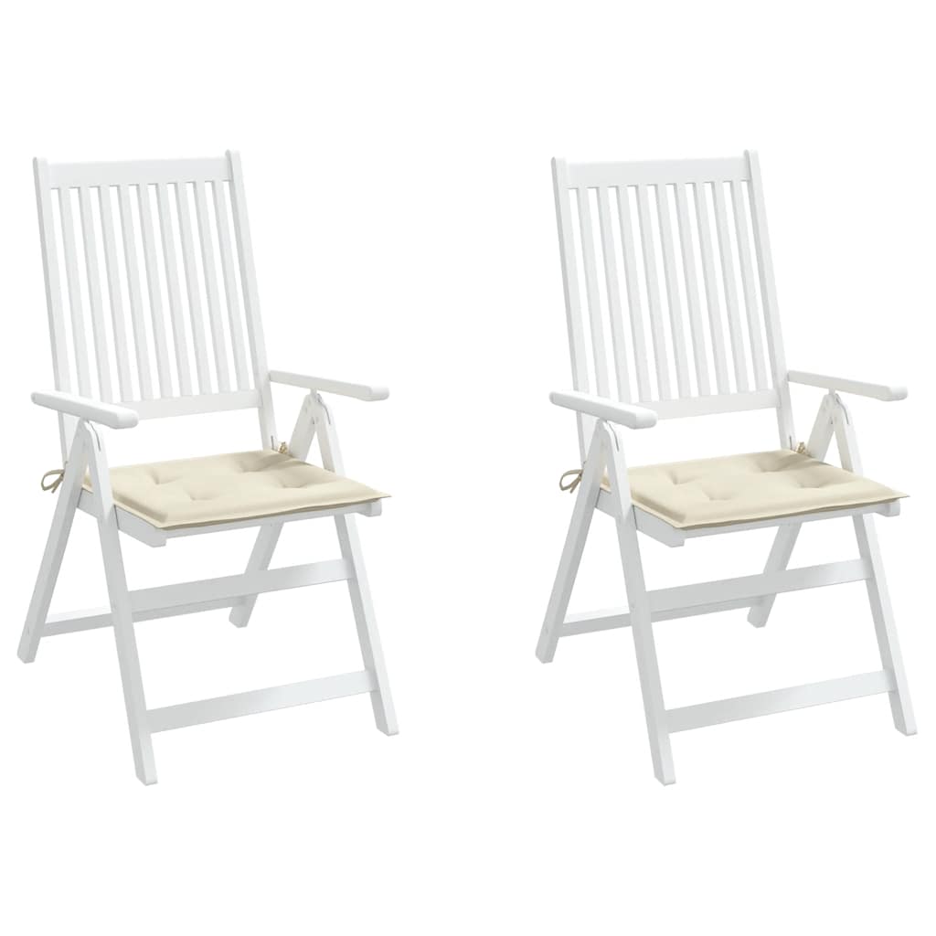 Tuinstoelkussens Oxford Stof Kleurig Crème 2 40 x 40 x 3 cm