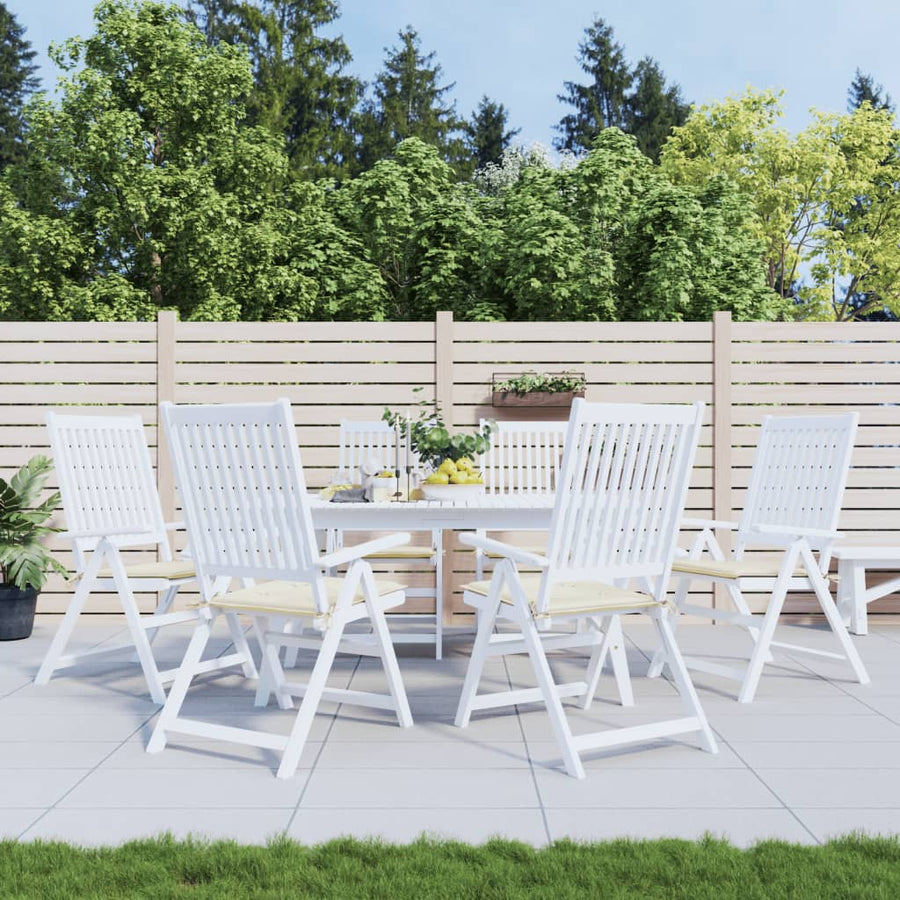 Tuinstoelkussens 6 st 40x40x3 cm oxford stof crèmekleurig 6 40 x 40 x 3 cm crème