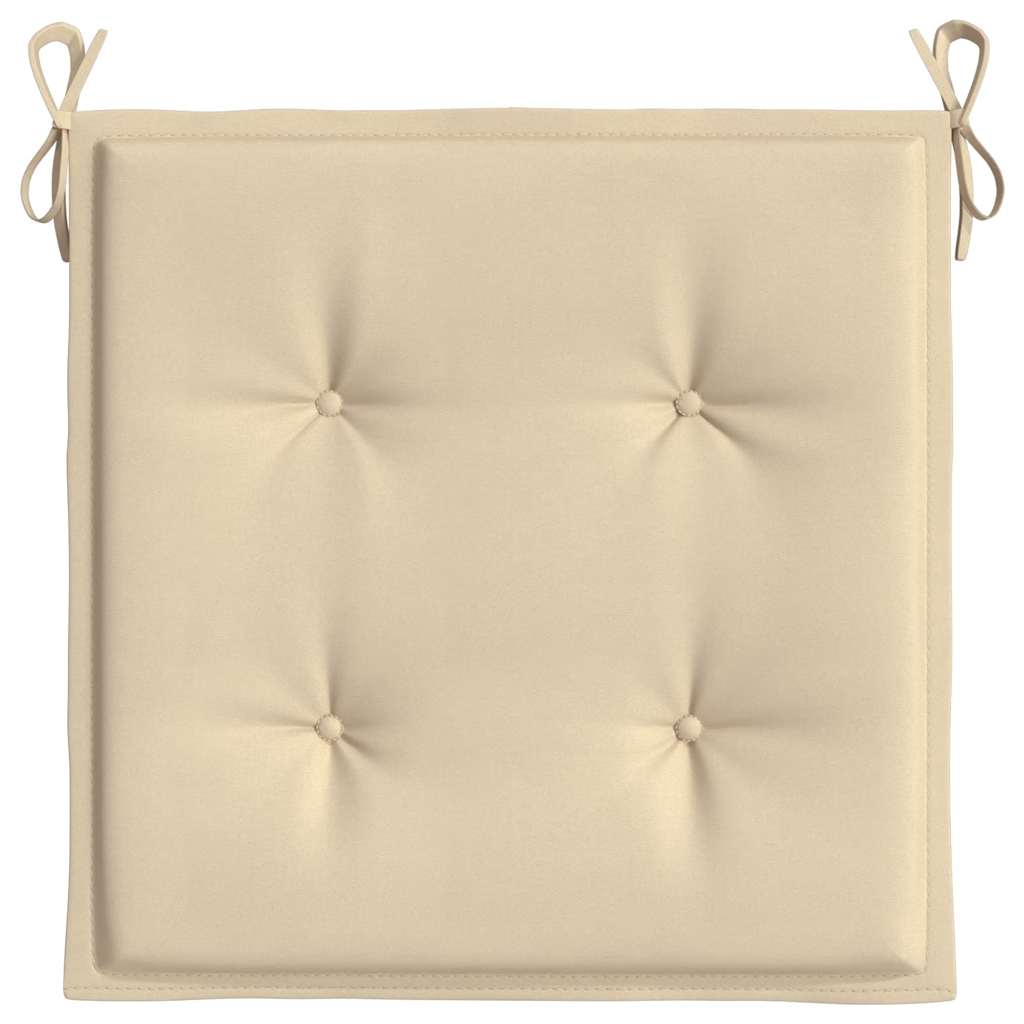 Tuinstoelkussens 6 st 40x40x4 cm oxford stof beige