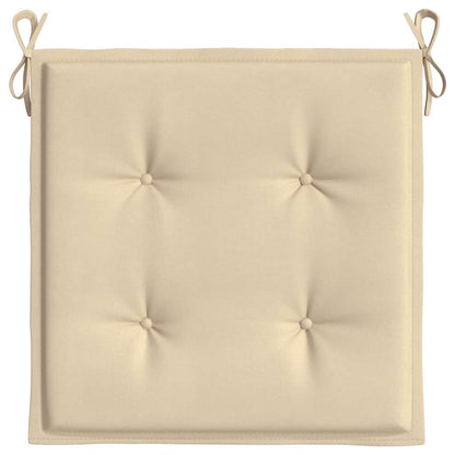 Tuinstoelkussens 6 st 40x40x4 cm oxford stof beige
