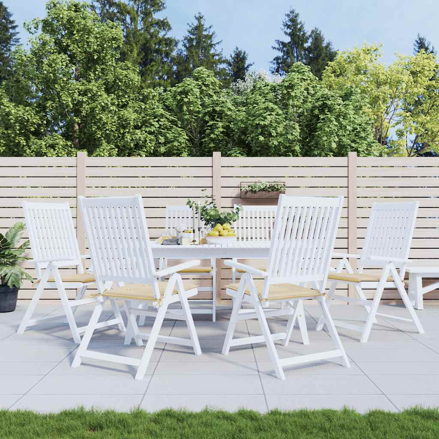 Tuinstoelkussens 6 st 40x40x4 cm oxford stof beige