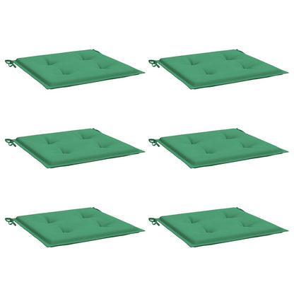 Tuinstoelkussens 6 st 40x40x4 cm oxford stof groen