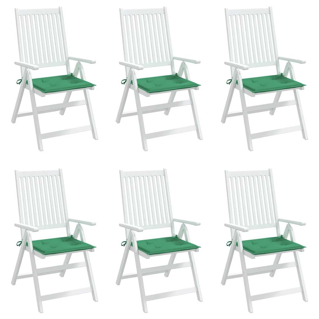 Tuinstoelkussens 6 st 40x40x4 cm oxford stof groen