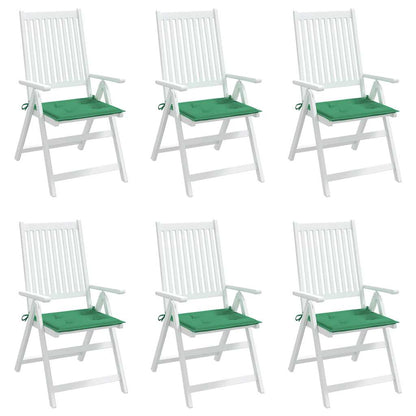 Tuinstoelkussens 6 st 40x40x4 cm oxford stof groen
