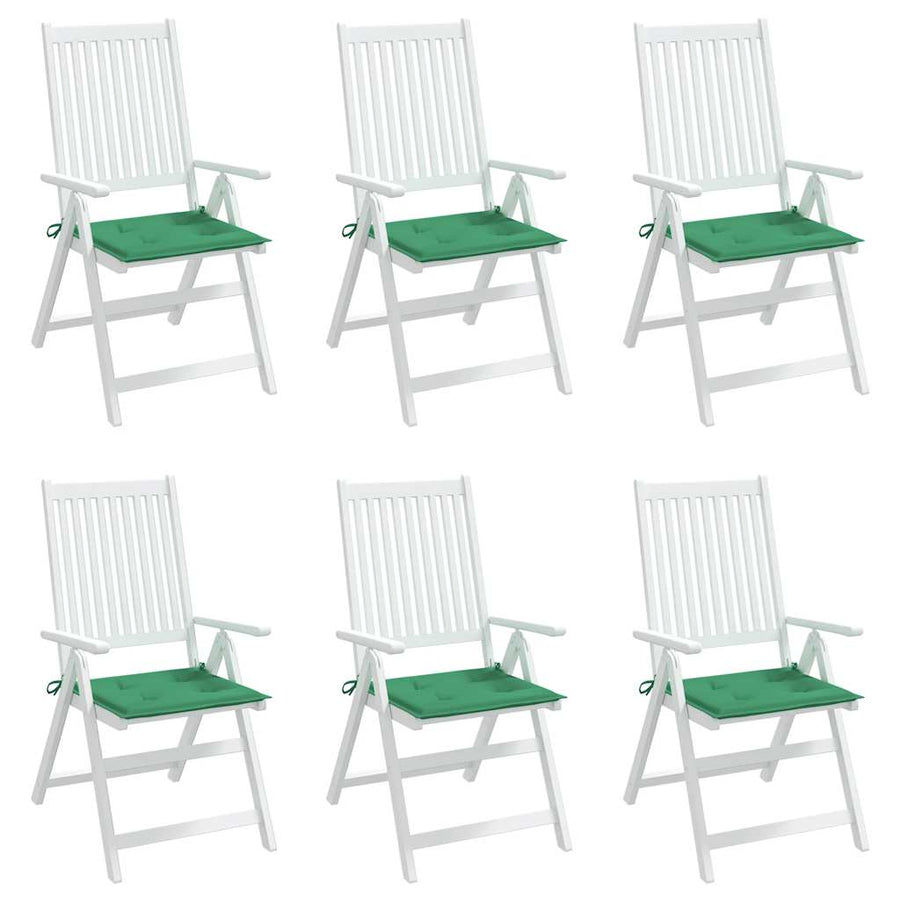 Tuinstoelkussens 6 st 40x40x4 cm oxford stof groen