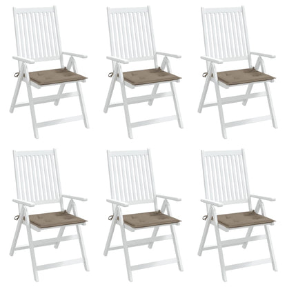Tuinstoelkussens 6 st 40x40x3 cm oxford stof taupe 6 40 x 40 x 3 cm Taupe