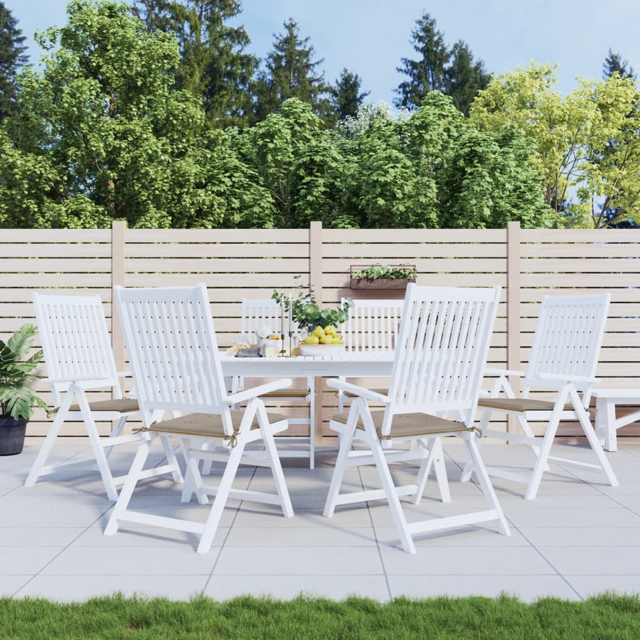 Tuinstoelkussens 6 st 40x40x3 cm oxford stof taupe 6 40 x 40 x 3 cm Taupe
