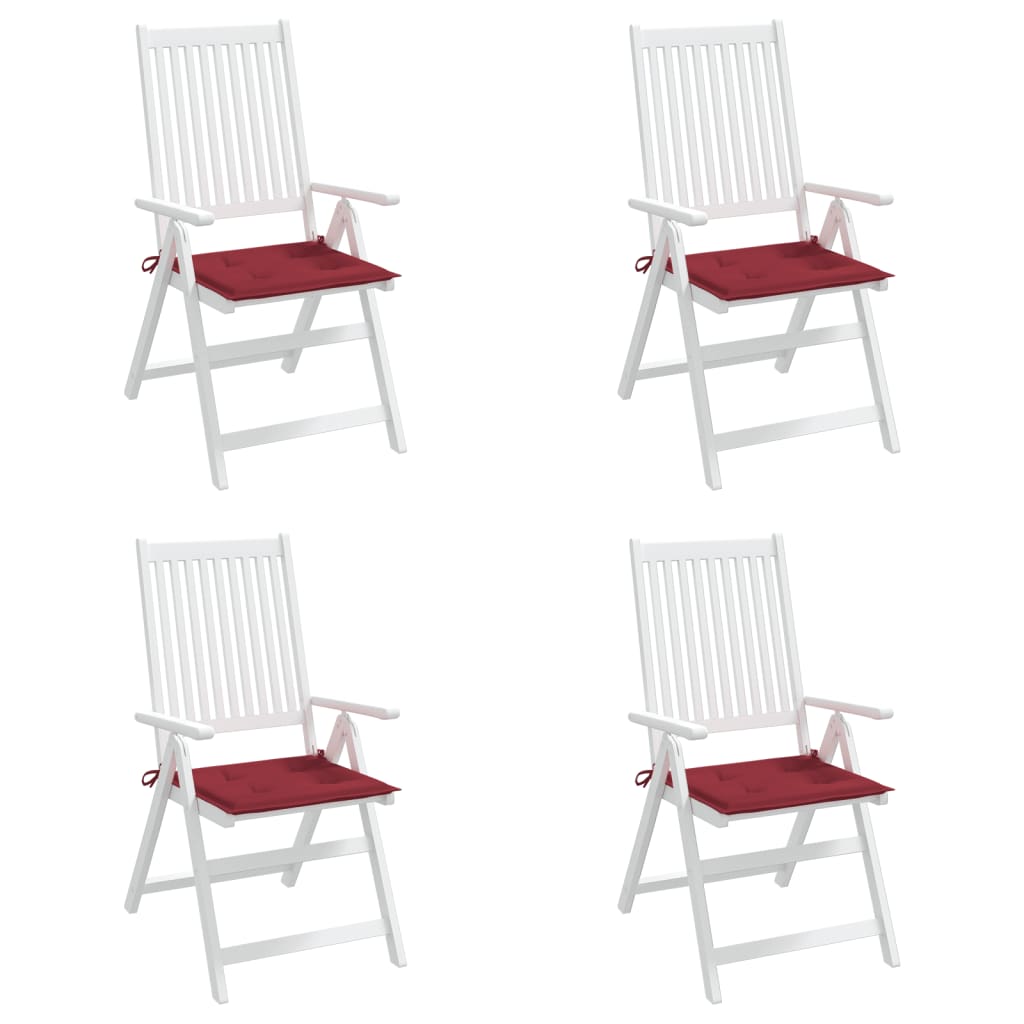 Tuinstoelkussens 4 St 40X40X3 Cm Oxford Stof Wijnrood Wijnrood 40 x 40 x 3 cm