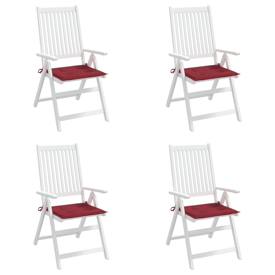 Tuinstoelkussens 4 St 40X40X3 Cm Oxford Stof Wijnrood Wijnrood 40 x 40 x 3 cm