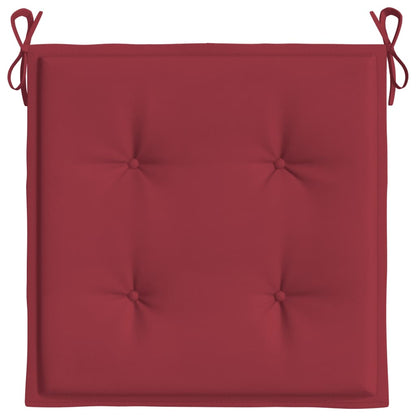 Tuinstoelkussens 4 St 40X40X3 Cm Oxford Stof Wijnrood Wijnrood 40 x 40 x 3 cm