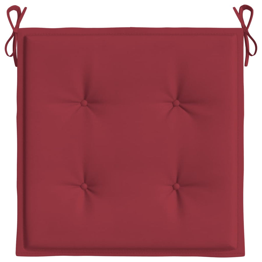Tuinstoelkussens 4 St 40X40X3 Cm Oxford Stof Wijnrood Wijnrood 40 x 40 x 3 cm