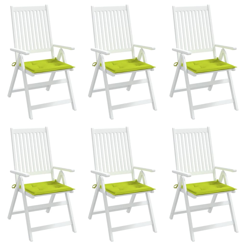 Tuinstoelkussens 6 St 40X40X3 Cm Oxford Stof Felgroen Heldergroen 40 x 40 x 3 cm