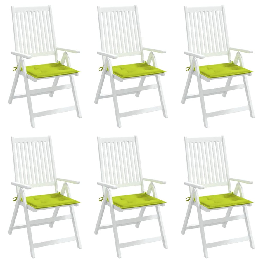 Tuinstoelkussens 6 St 40X40X3 Cm Oxford Stof Felgroen Heldergroen 40 x 40 x 3 cm
