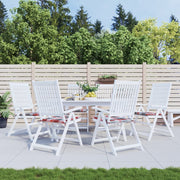 Tuinstoelkussens 6 st 40x40x3 cm rood ruitpatroon