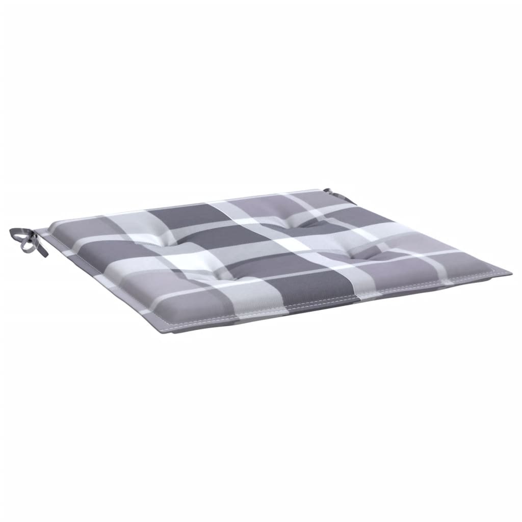 Tuinstoelkussens Oxford Stof Ruitpatroon Grijs 2 40 x 40 x 3 cm Grijs ruitpatroon