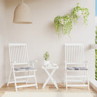 Tuinstoelkussens 2 st 40x40x3 cm grijs ruitpatroon