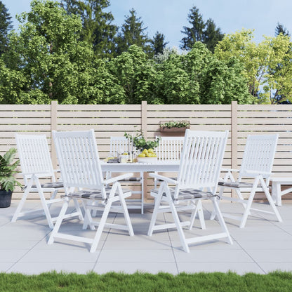 Tuinstoelkussens 6 st 40x40x3 cm oxford stof ruitpatroon grijs 6 40 x 40 x 3 cm Grijs ruitpatroon