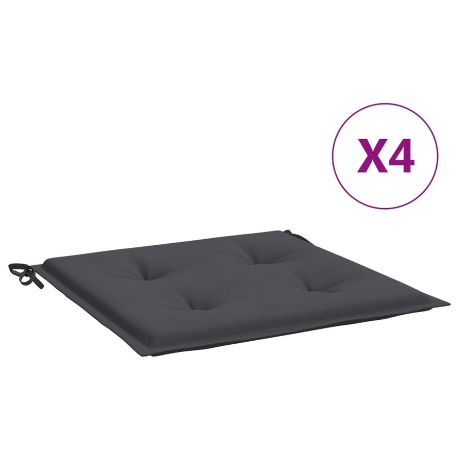 Tuinstoelkussens 4 St 50X50X3 Cm Oxford Stof Antracietkleurig Antraciet 50 x 50 x 3 cm