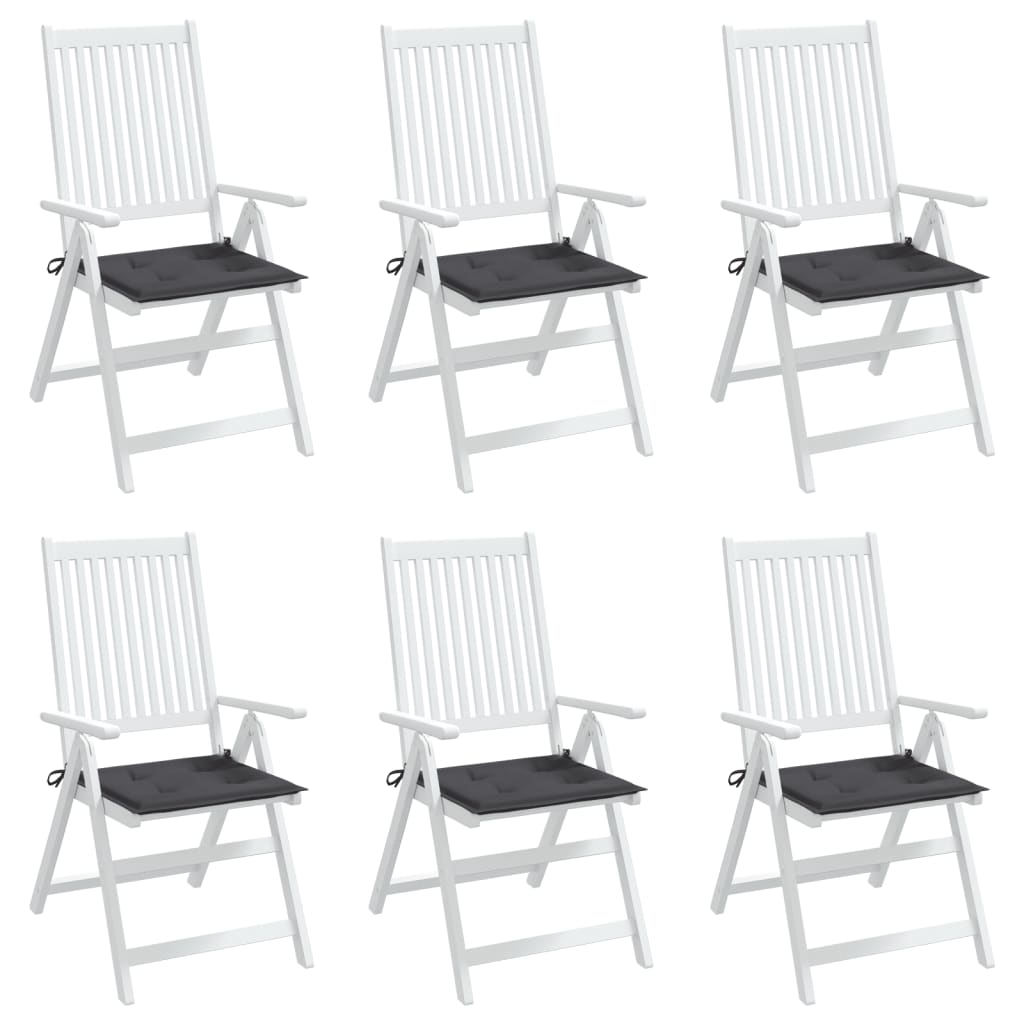 Tuinstoelkussens 6 st 50x50x3 cm oxford stof antracietkleurig 6 50 x 50 x 3 cm Antraciet