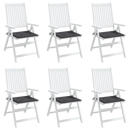 Tuinstoelkussens 6 st 50x50x3 cm oxford stof antracietkleurig 6 50 x 50 x 3 cm Antraciet