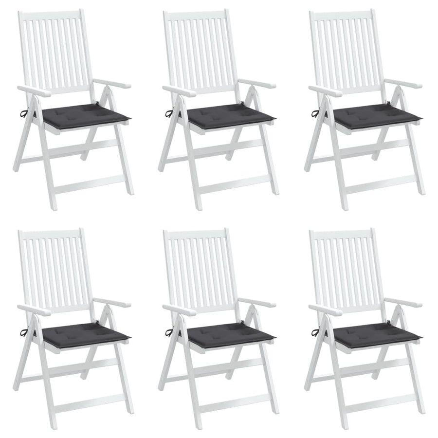 Tuinstoelkussens 6 st 50x50x3 cm oxford stof antracietkleurig 6 50 x 50 x 3 cm Antraciet