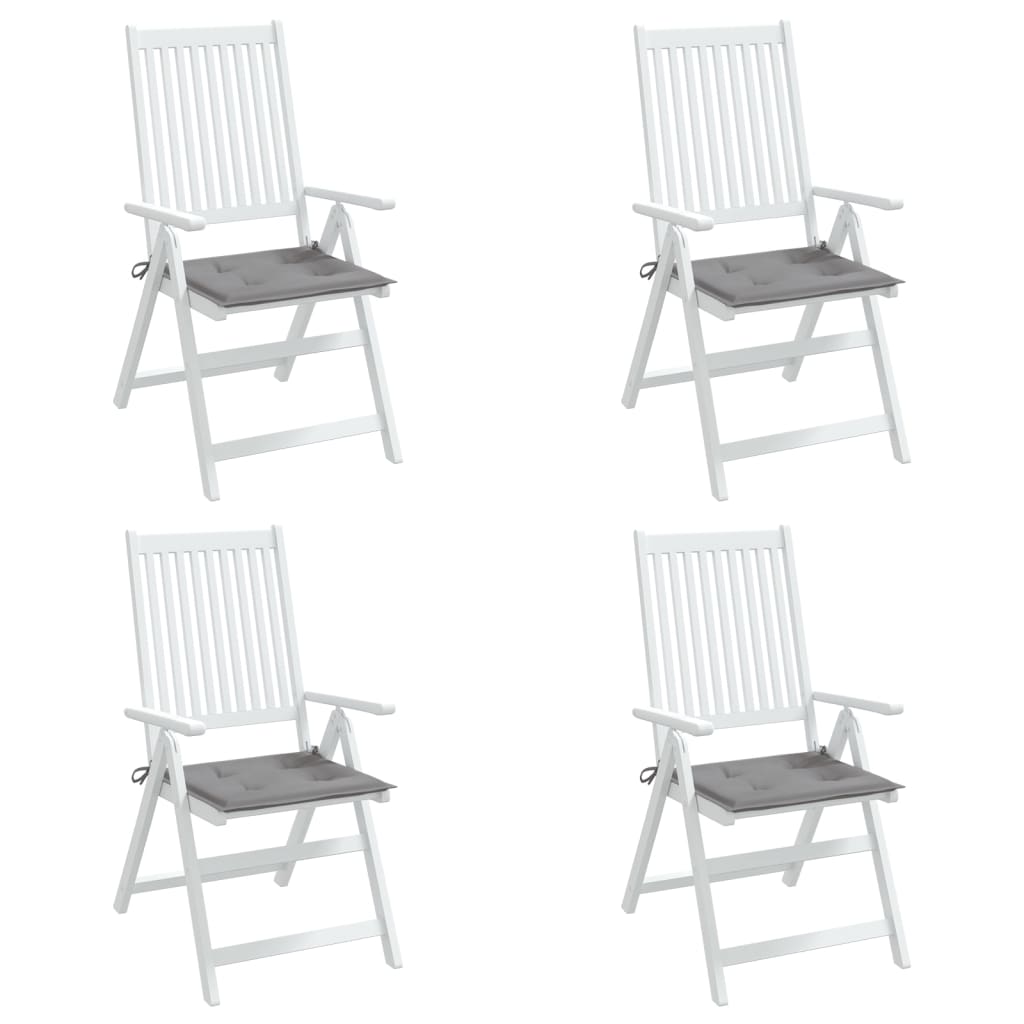 Tuinstoelkussens 4 st 50x50x3 cm oxford stof grijs 4 50 x 50 x 3 cm Grijs
