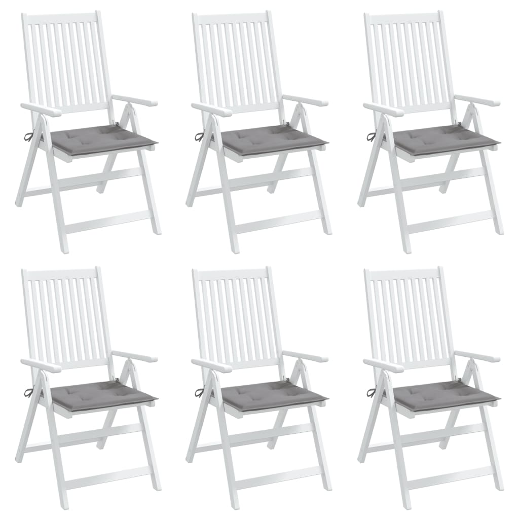 Tuinstoelkussens 6 st 50x50x3 cm oxford stof grijs 6 50 x 50 x 3 cm Grijs