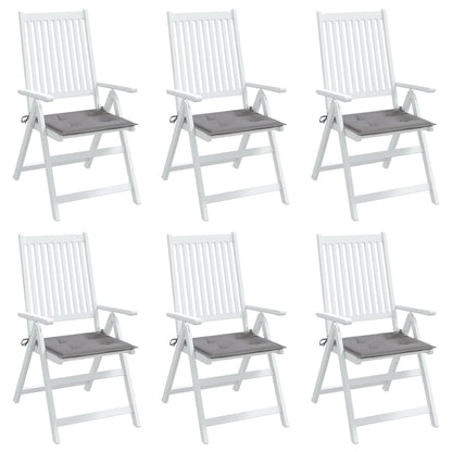 Tuinstoelkussens 6 st 50x50x3 cm oxford stof grijs 6 50 x 50 x 3 cm Grijs