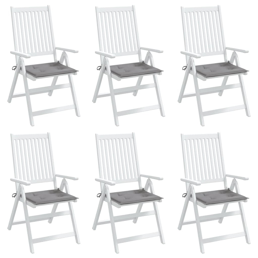 Tuinstoelkussens 6 st 50x50x3 cm oxford stof grijs 6 50 x 50 x 3 cm Grijs