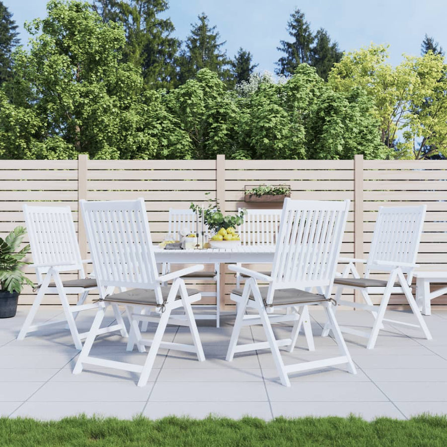 Tuinstoelkussens 6 st 50x50x3 cm oxford stof grijs 6 50 x 50 x 3 cm Grijs