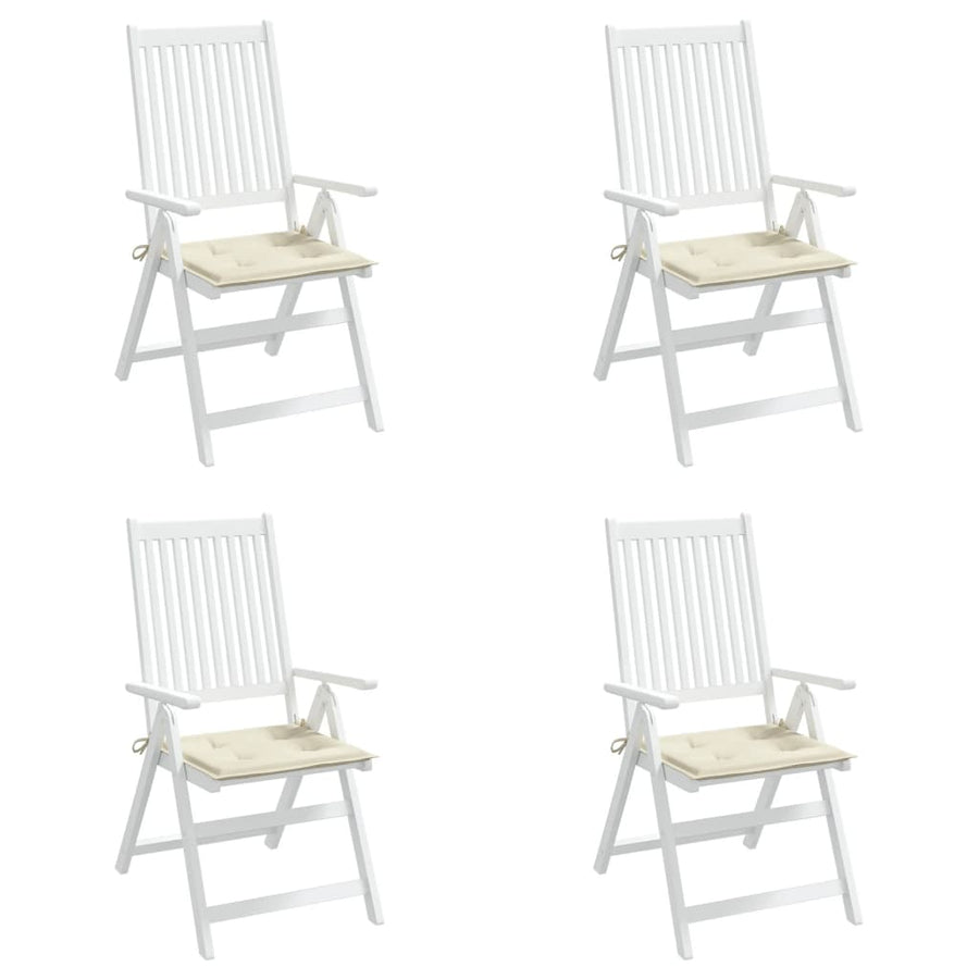 Tuinstoelkussens 4 st 50x50x3 cm oxford stof crèmekleurig 4 50 x 50 x 3 cm crème