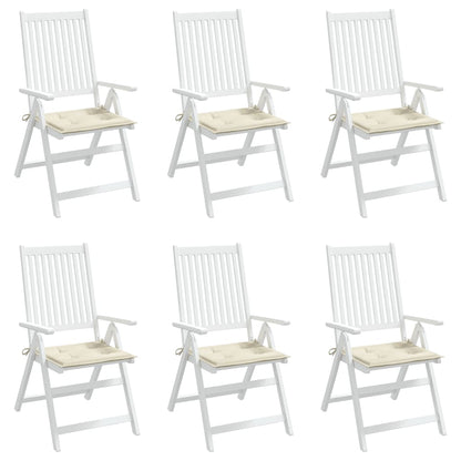 Tuinstoelkussens 6 st 50x50x3 cm oxford stof crèmekleurig 6 50 x 50 x 3 cm crème